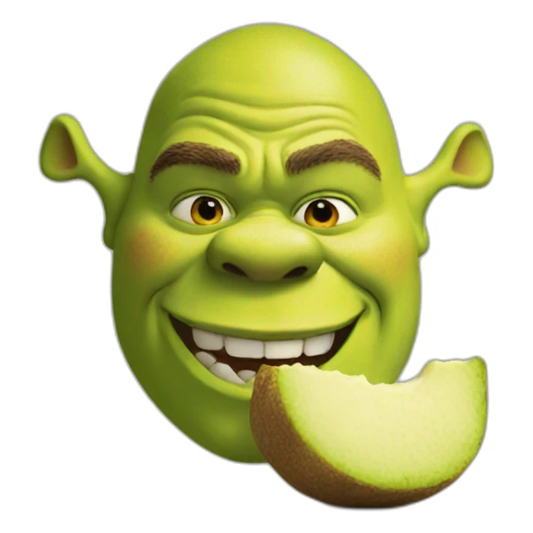 Shrek eating sticker