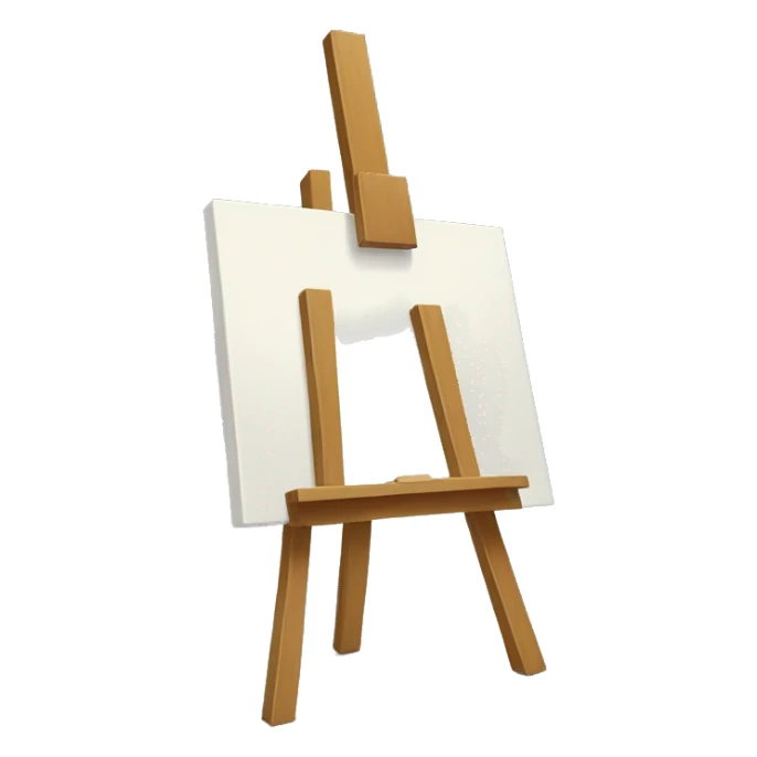 easel with a painting
 sticker