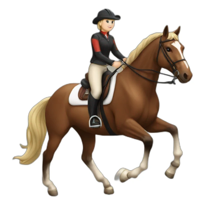 horse rider sticker