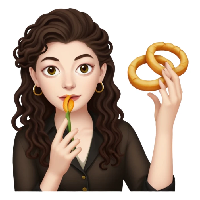 lorde the singer with onion ring  sticker