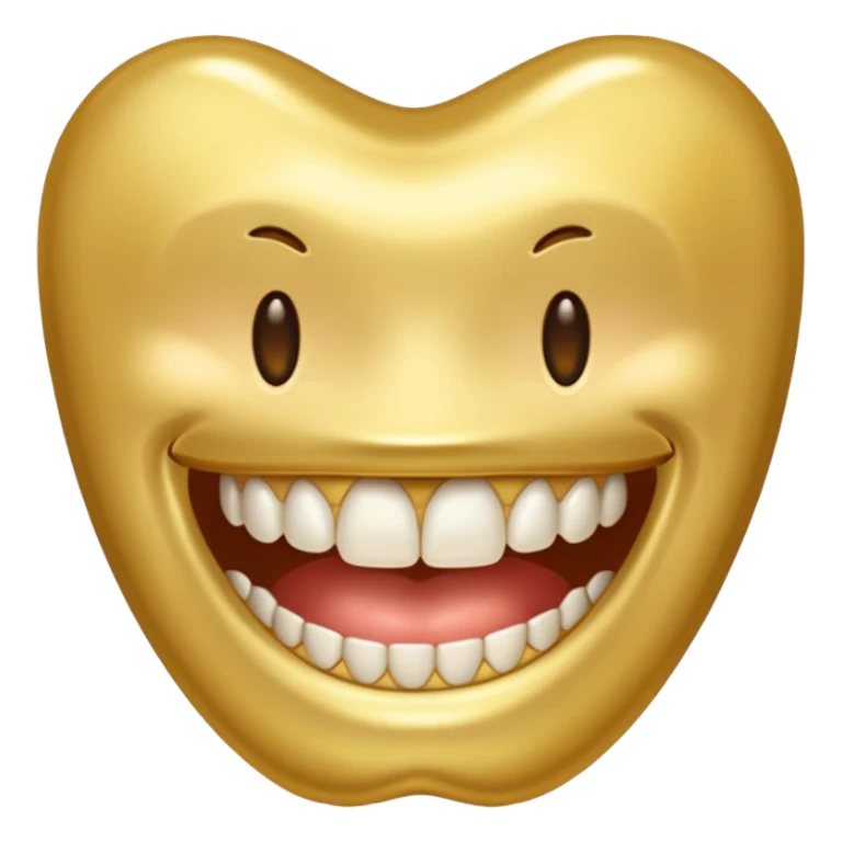 gold tooth without a face on it sticker