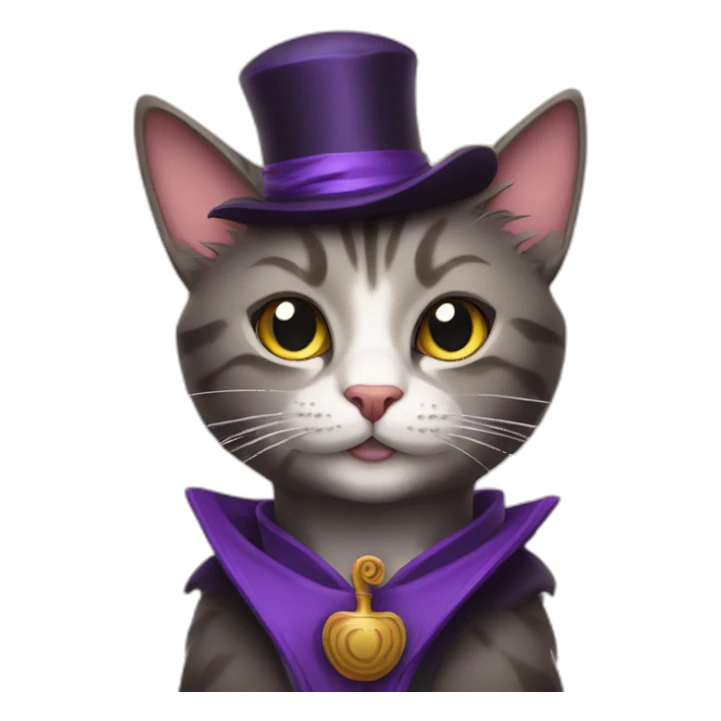 cat magician sticker