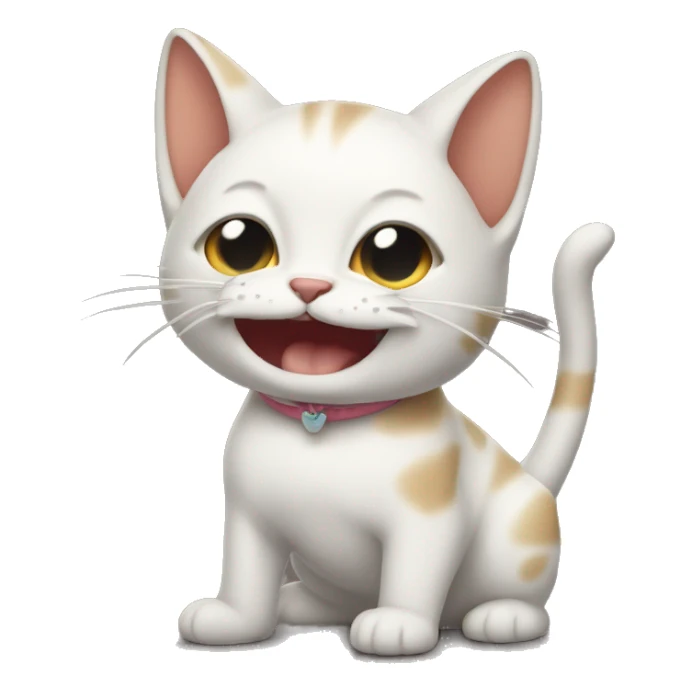 Gato sacando la lengua sticker