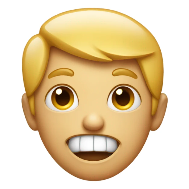 Laugh emoji mixed with angry emoji sticker