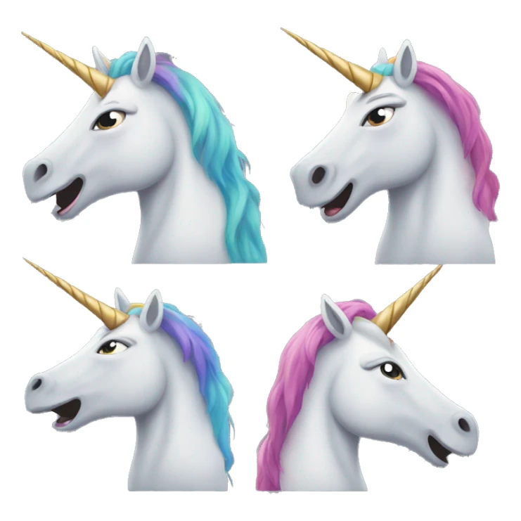 angry unicorn sticker