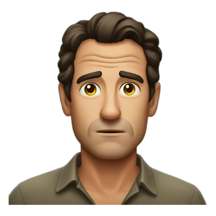 sad jeff probst face sticker