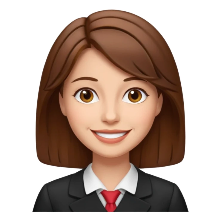 Mujer abogada, castaña sticker