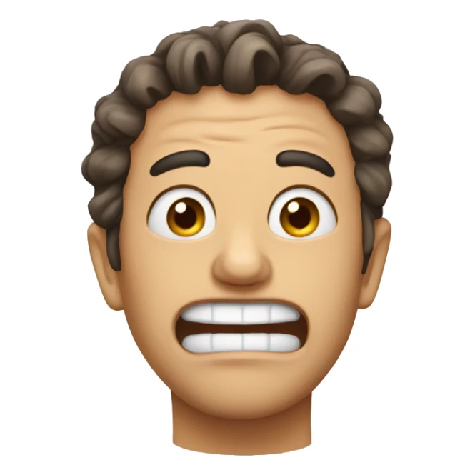 Mewing face emoji sigma sticker