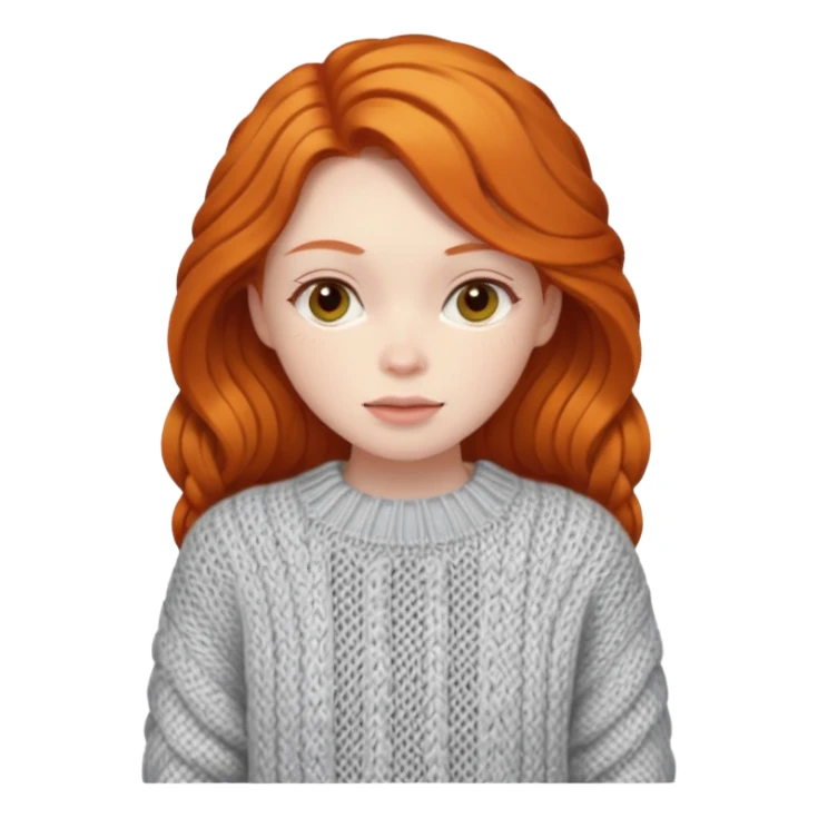 Knitted ginger female sticker