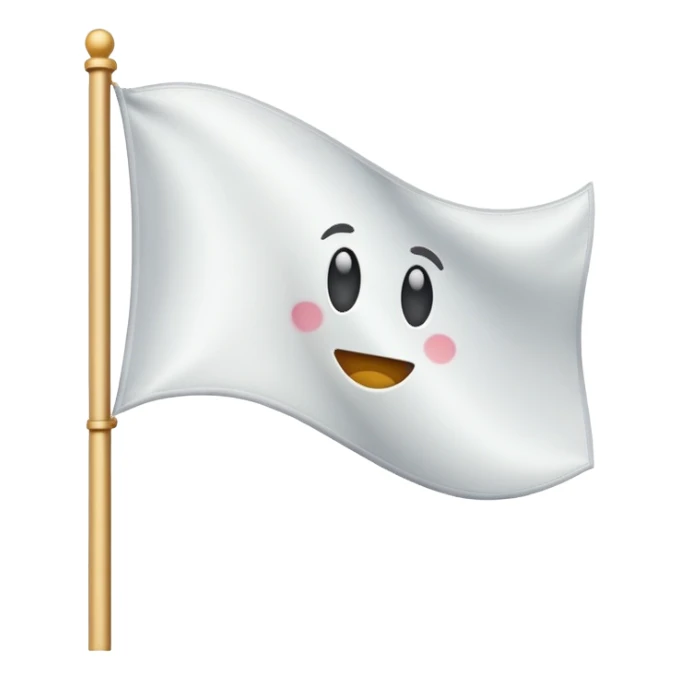 emoji that raising a white flag sticker