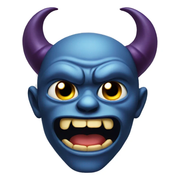 Expressive emoticon face demon emoji
 sticker