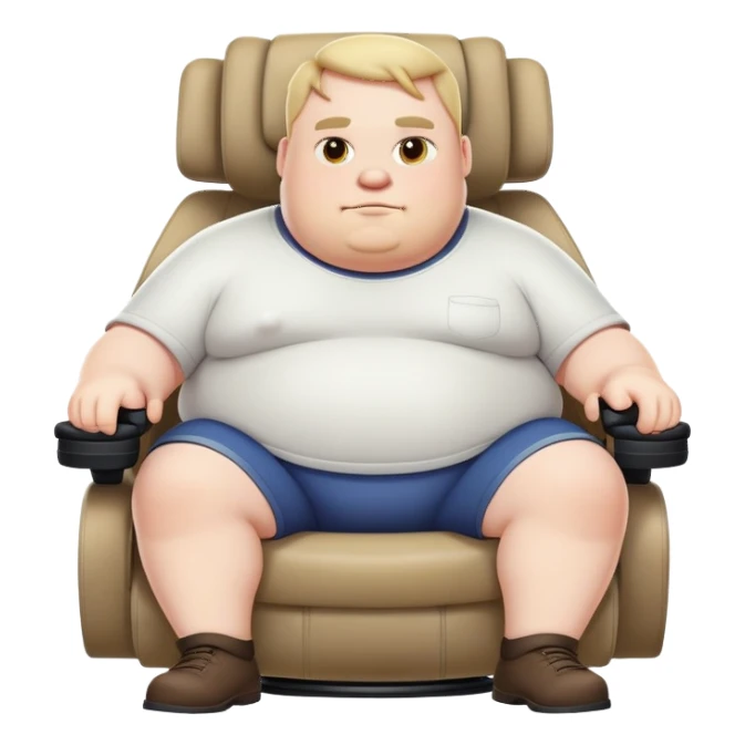 Fat guy in gamingchair  sticker