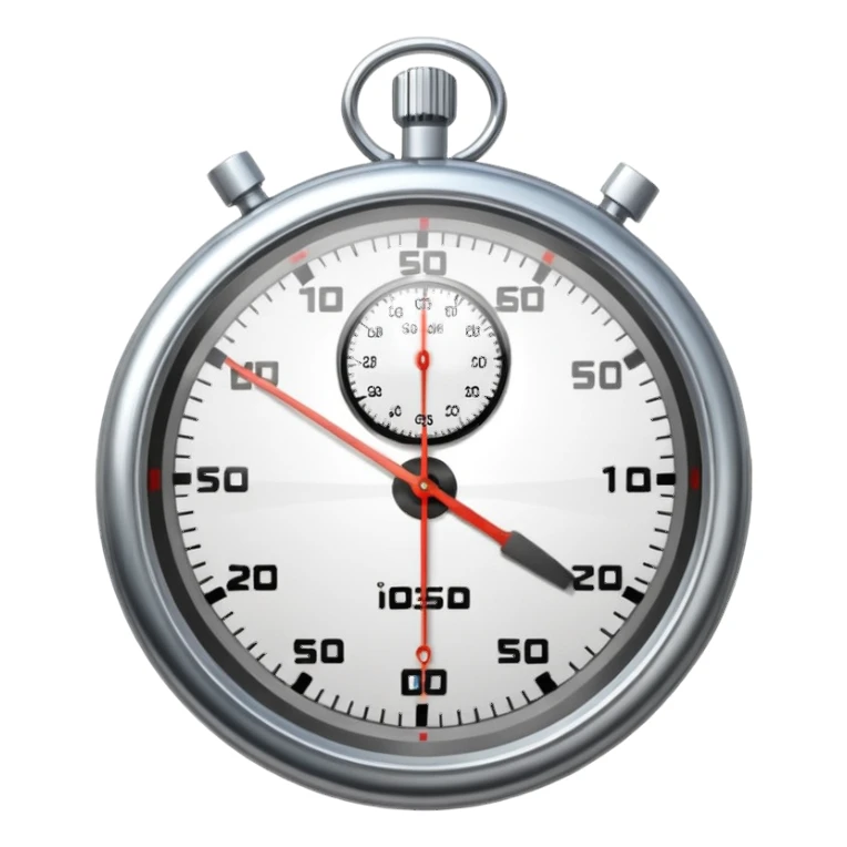 stopwatch with speed lines on the left sticker