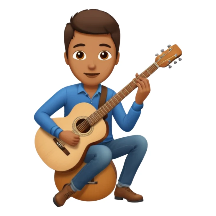 guitar player bold sticker