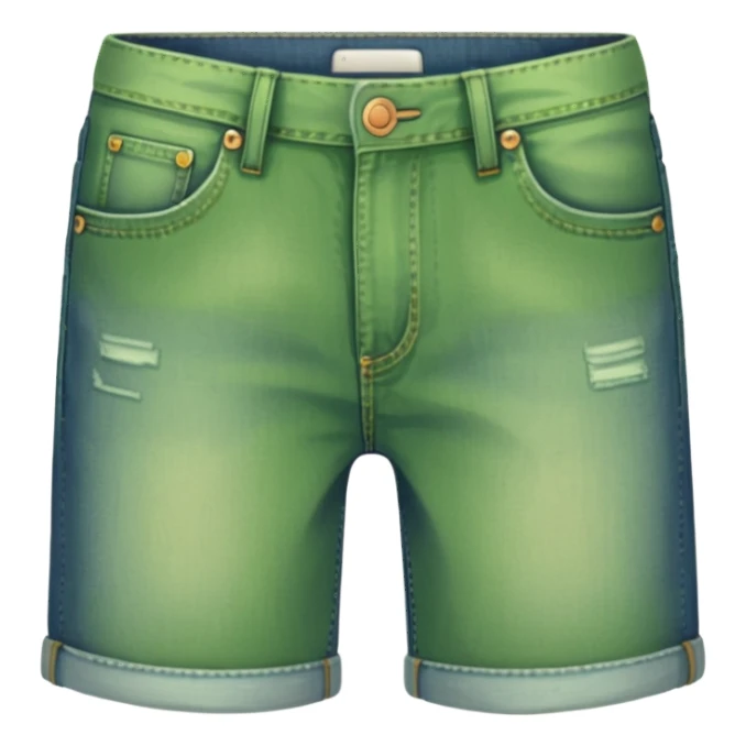 green jean shorts sticker