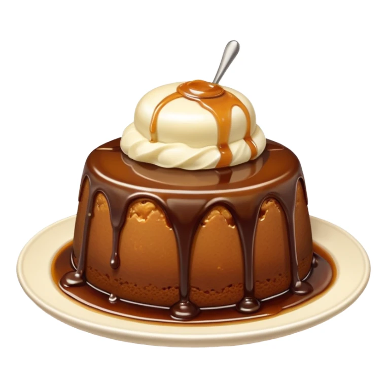 Sticky toffee pudding vanilla ice cream  sticker