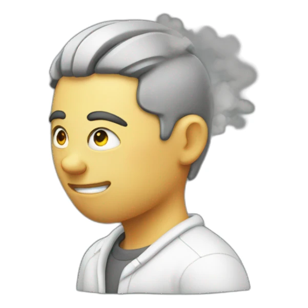 steam from a person's ear sticker