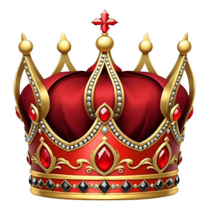 red and black royal crown sticker