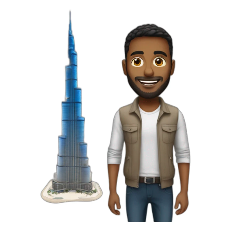 Me with Burj Khalifa sticker