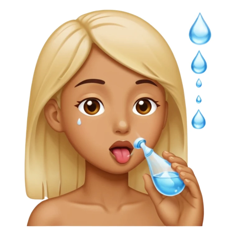 Tounge ou and water  sticker