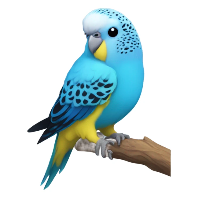 Blue budgie bird sticker