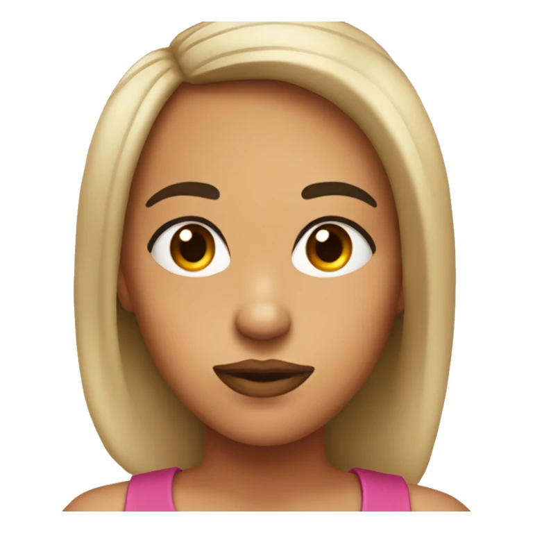 raising one eyebrow with lip pout sticker