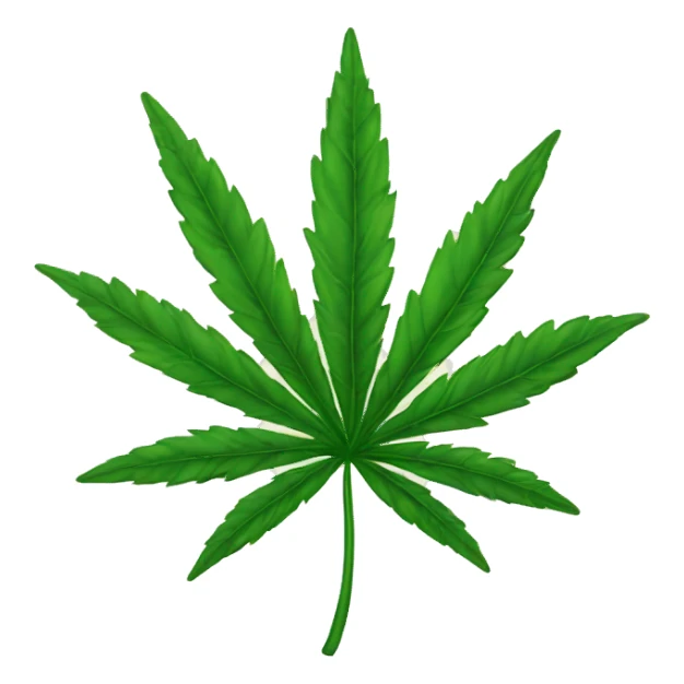 A weed leaf  sticker