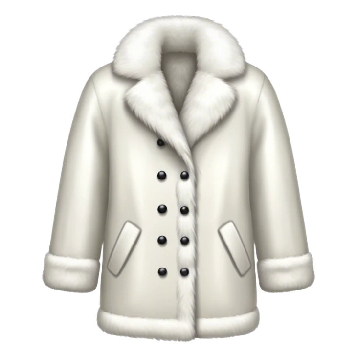 White fur coat  sticker