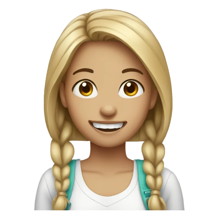 Girl with braces  sticker