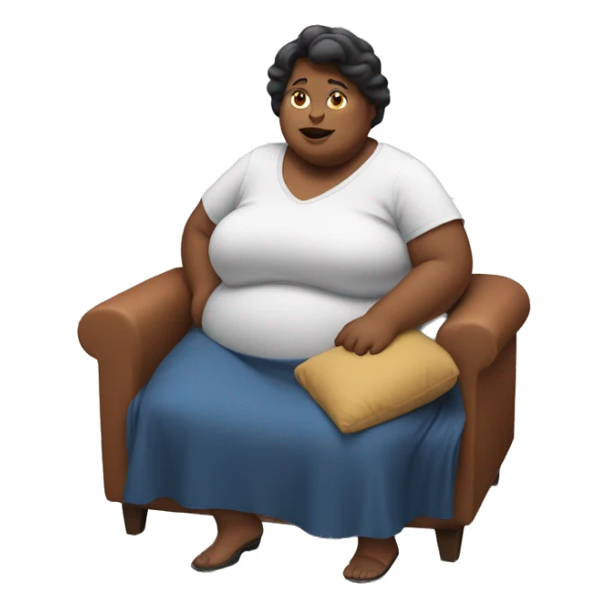 Obese woman sticker