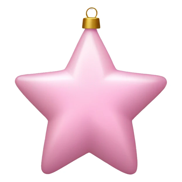Light pink star ornament sticker