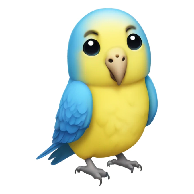 Yellow and blue Budgie sticker