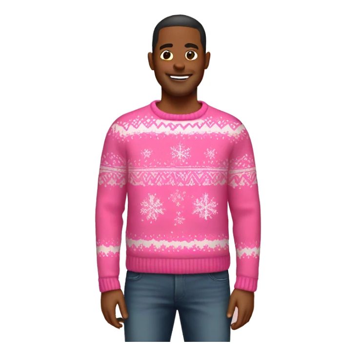 Pink Christmas sweater sticker