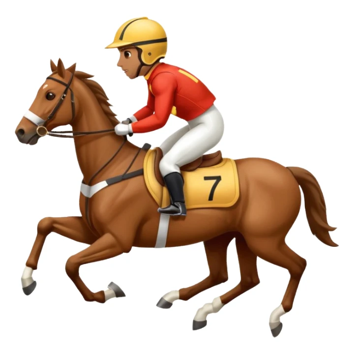 Race track horse sticker