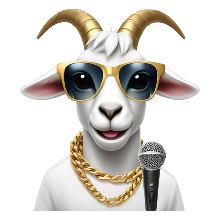 A Goat that makes rap sticker