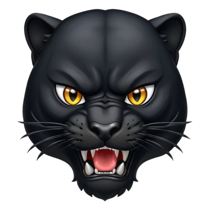 angry panther animal sticker