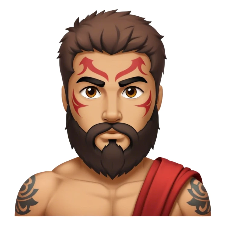 Hirsli spartan + s8mn dövmeli sticker