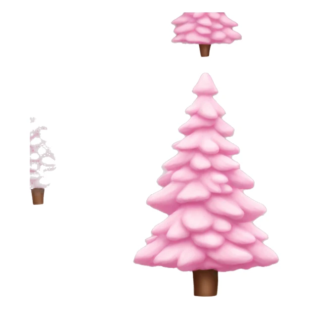 Baby pink Christmas tree sticker