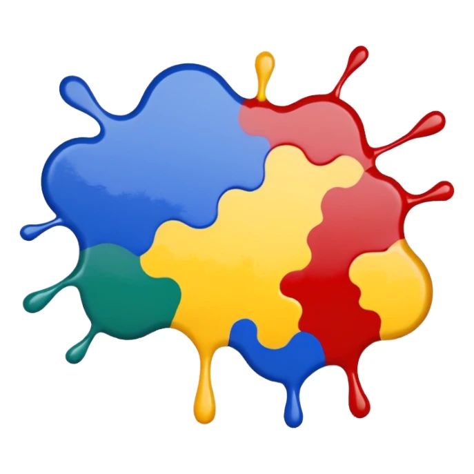 Make a painting which is splattered paint sticker