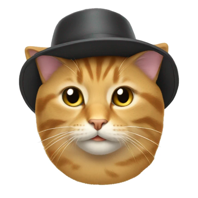 Cat with a hat on sticker