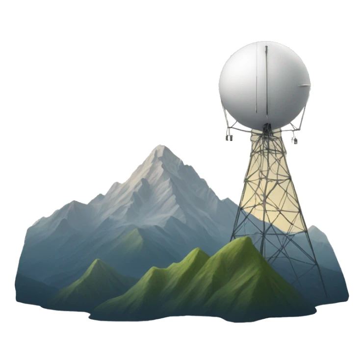 mountain and antenna sticker
