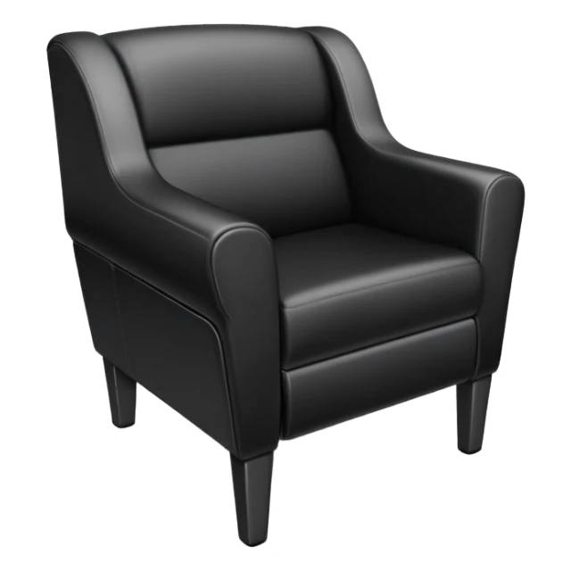Black kick out chair sticker