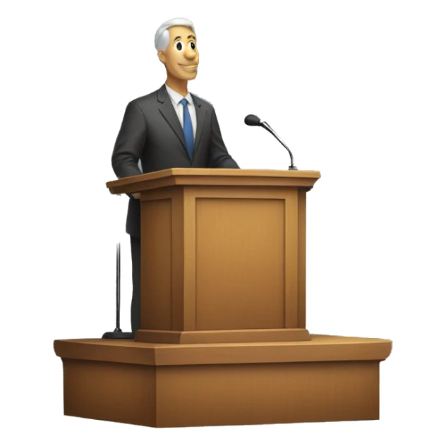 an auction podium sticker