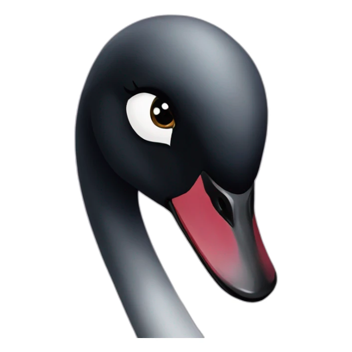 black swan close up sticker