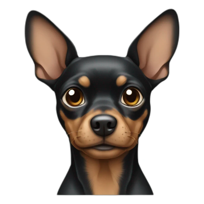 Black Miniature pincher sticker