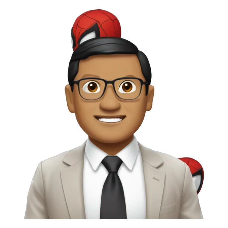 Prabowo wears Spiderman clothes sticker