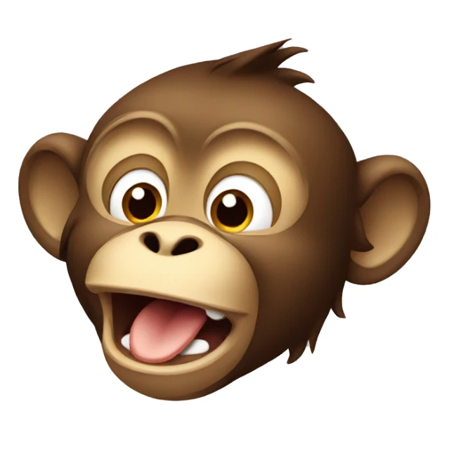  yawning monkey sticker