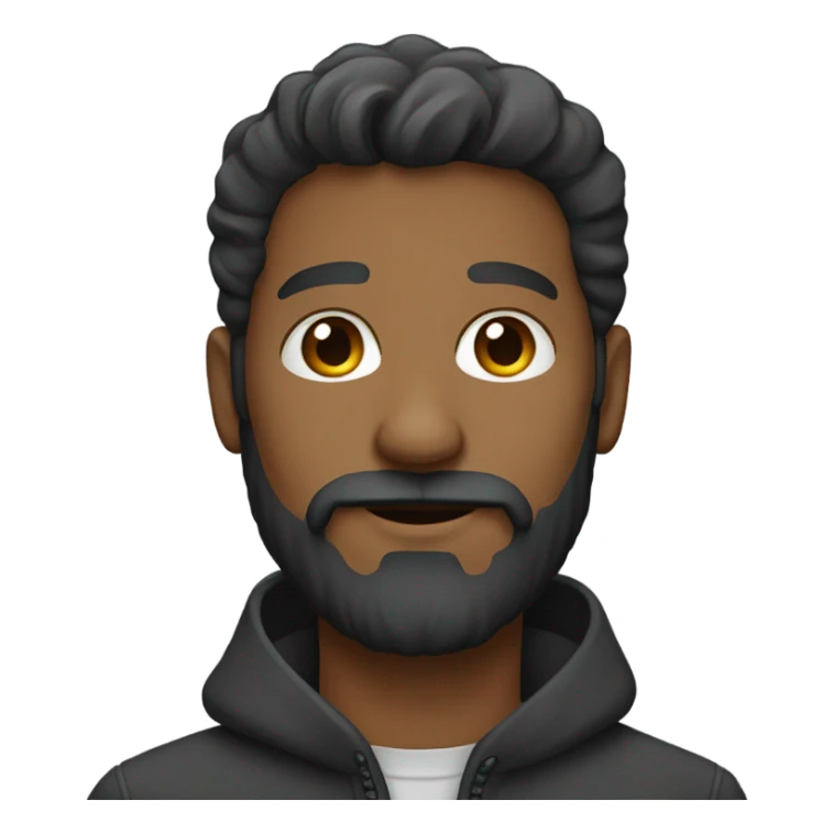 male portrait with beard sticker