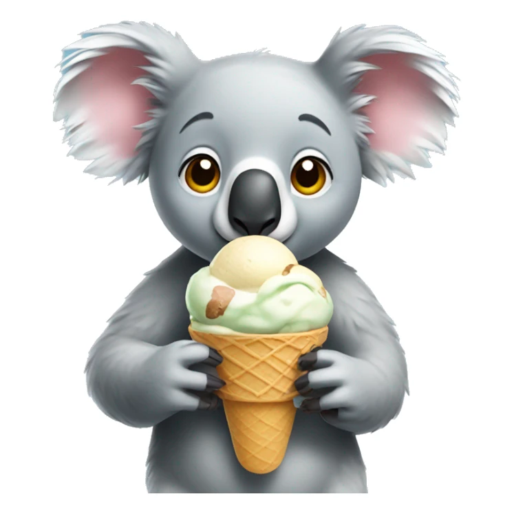 Koala eating ice cream sticker