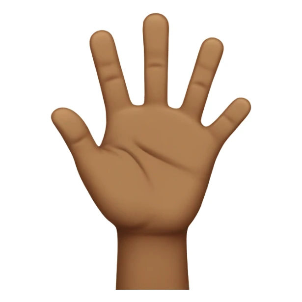 Number two with fingers sticker